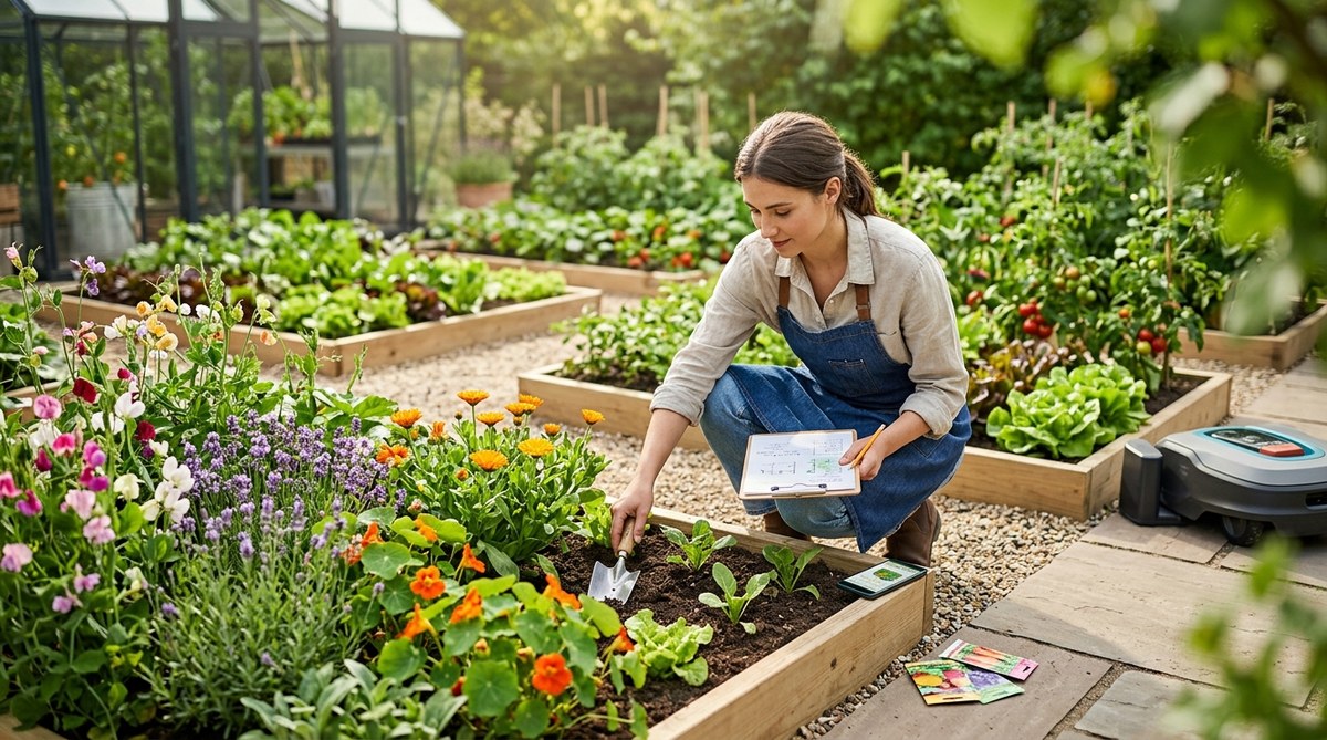 Hvordan planlægger du en blomstrende køkkenhave?
